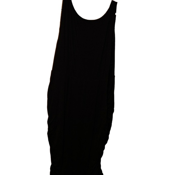 Torrid Black Shirred Jersey Bodycon Dress 5x 28 maxi - Picture 3 of 6
